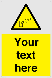 Custom warning barrier